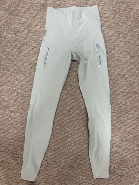 Athleta Rainier Tight Light Mint Leggings with Zip Pockets
